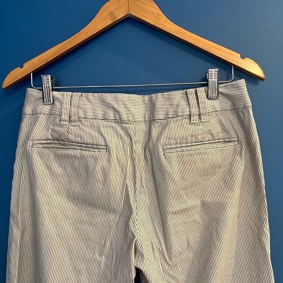 Banana Republic Stretch Beige/Creme Striped Wide Leg Trouser Y2K Size 8 - Picture 10 of 11